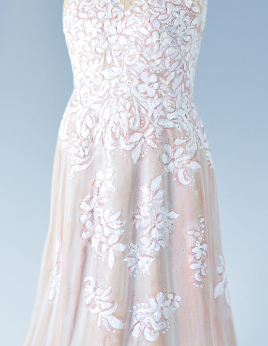 the rose gown stonewear ceramics wedding dress