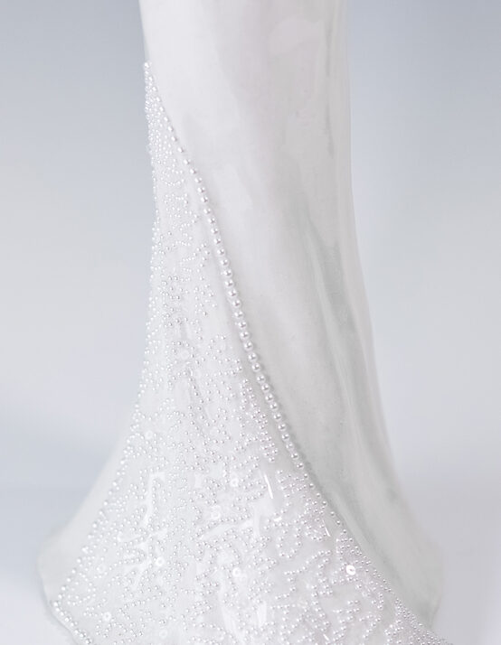 beaded mermaid dress stonewear ceramics wedding dress